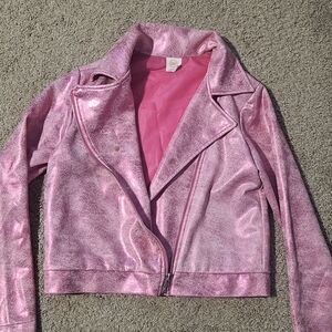 wonder nation Pink Metallic Moto Jacket